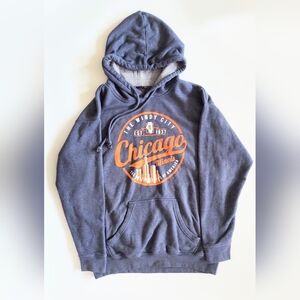 Point Sportswear Pullover Hooded Sweatshirt Adult Medium Blue Chicago Illinois